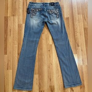 Miss Me Embellished Medium Blue Bootcut Jeans NWT